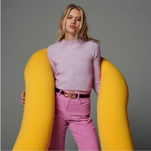 NWT! Zara Soft Touch Cropped Sweater - lavender/lilac, M